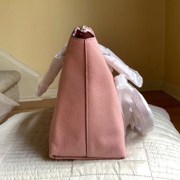 Coach Emma Satchel Crossbody Bag Pebble Leather Petal - Picture 4 of 16